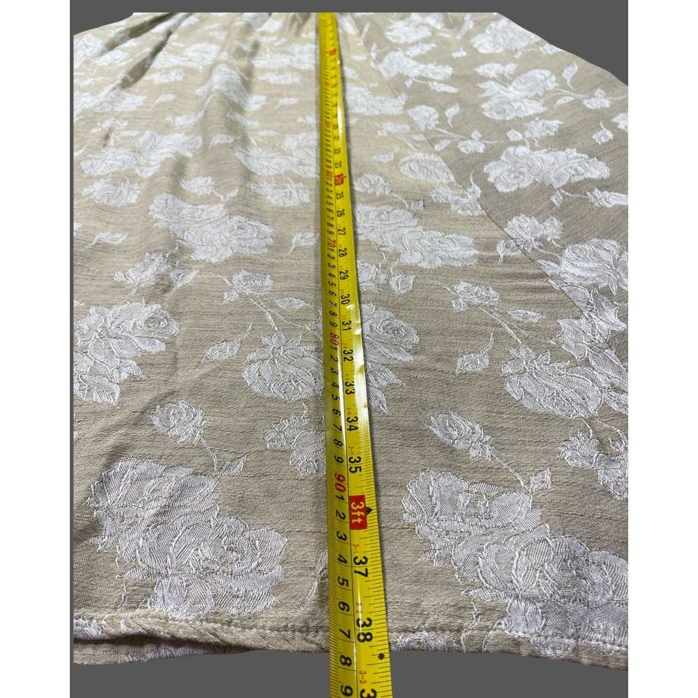 CP Shades Womens Tan White Floral Jacquard Rayon Maxi Skirt Size M Quiet luxury - Picture 11 of 13